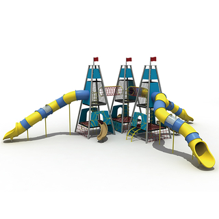 Детская площадка Triangle Rope Kids Tower с ракетной башней