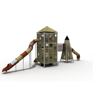 Открытый сад приключений башня детская игровая площадка оборудование с горкой